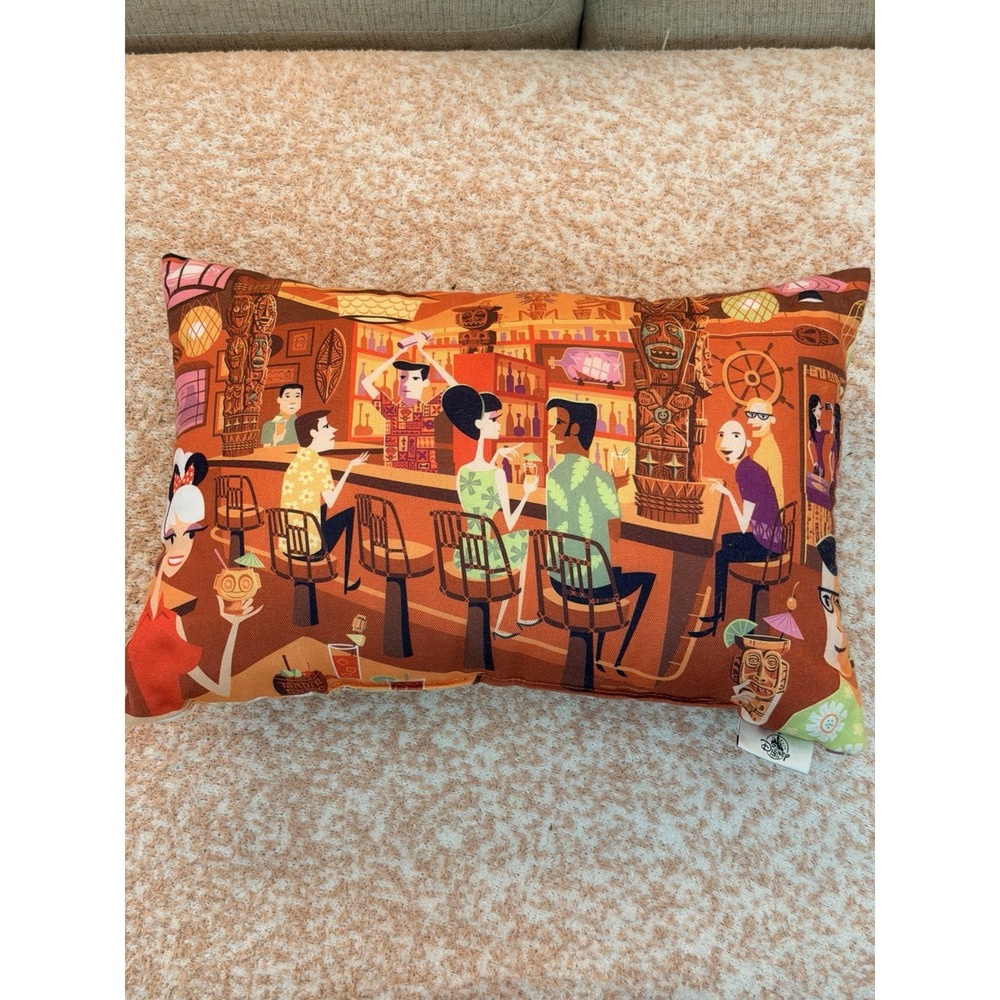 Shag Disney Parks Trader Sam's Enchanted Tiki Bar Throw Pillow Limited Ed 2020